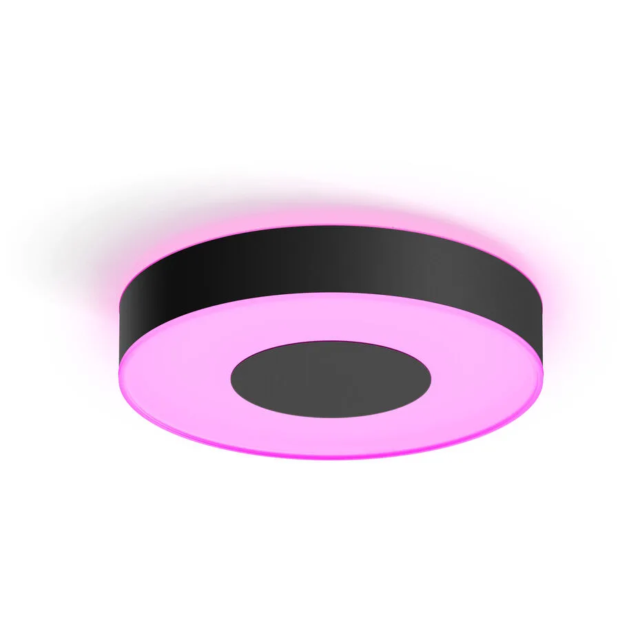 Infuse LED-Deckenlampe, 38,1cm schwarz, dim. - Philips Hue - Wohnzimmer - Modern - Metall - Rund