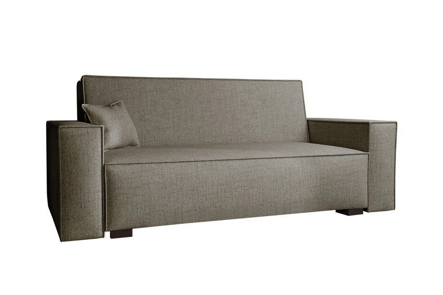 Denegal 2-sits liten bäddsoffa i Tyg - Brun , Beige