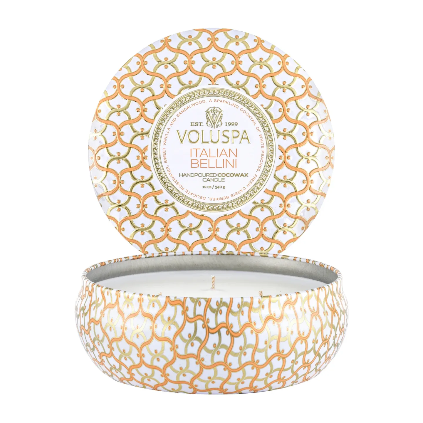 Voluspa Maison Blanc 3-wick Tin Duftkerze 40 Stunden Italian Bellini