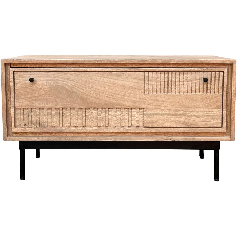 Schuhschrank Seka natur Mangoholz B 85 H 45 cm