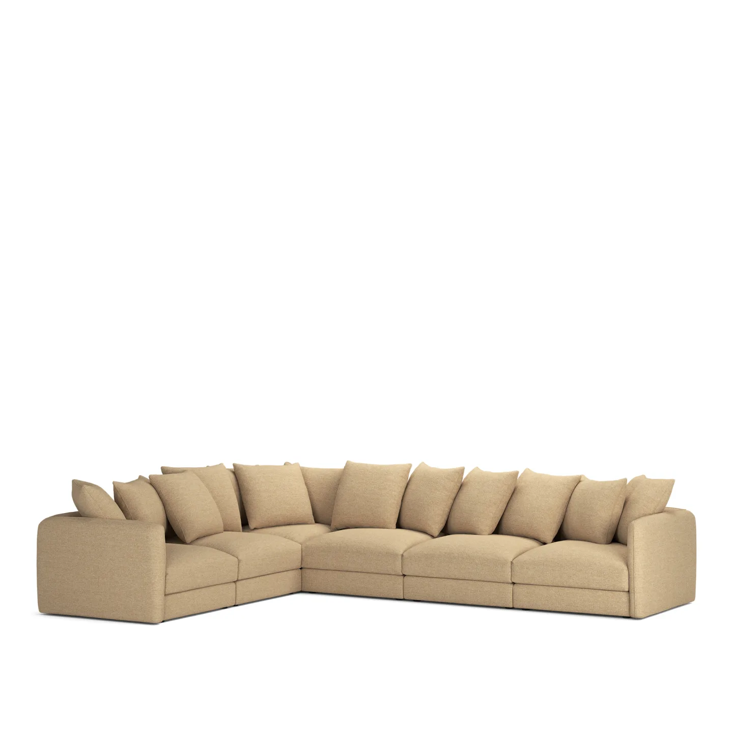 NOGA - Pavarotti 6-Seater Corner, Removable Cover, Cushion Variant 01, Lucinasco 03 - Soffor - Beige