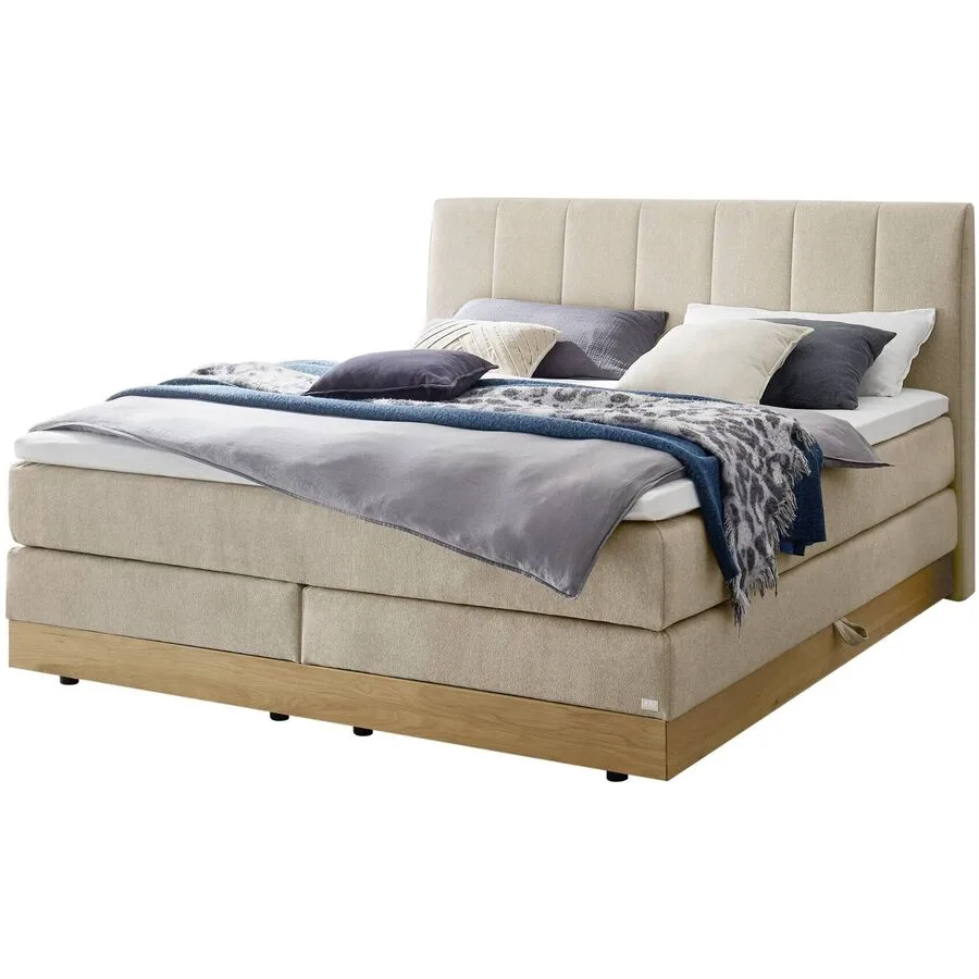 Hasena Boxspringbett Pedrosa sand Stoff 160 x 200 cm