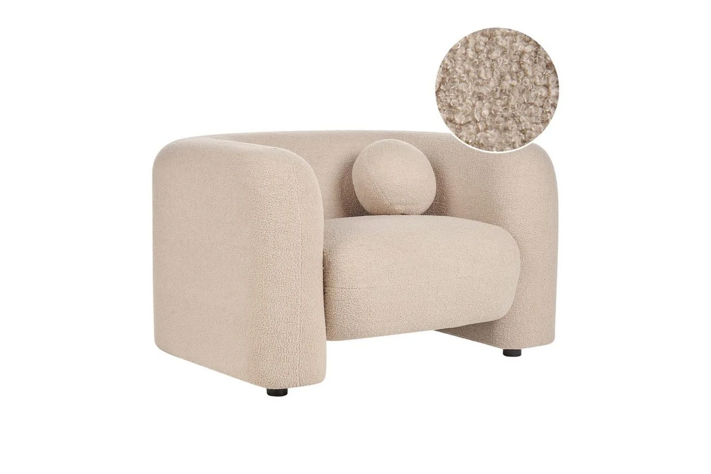 Fåtölj Leiren - Beige/Bouclé