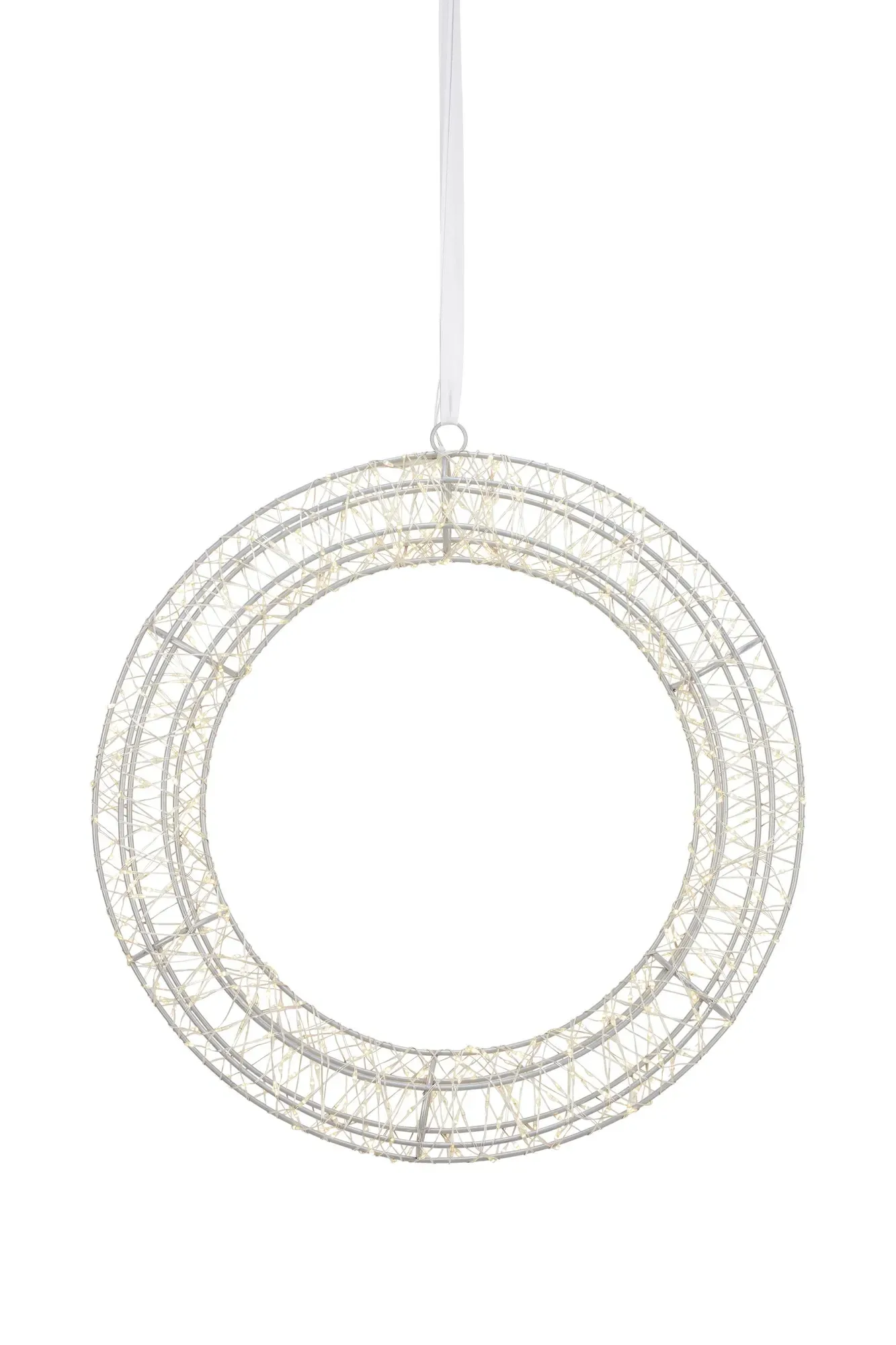 Elyra Lichterkranz Weiß 35 cm