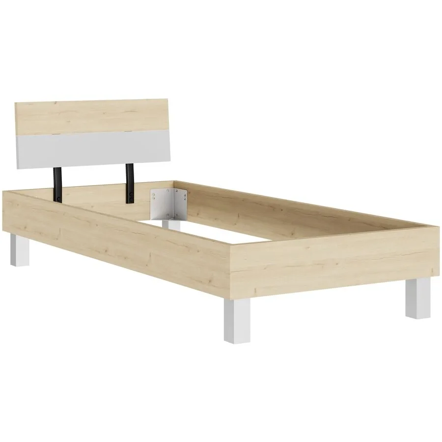 Bett Window eiche Holzwerkstoff 90 x 200 cm - Möbel Konfigurator: Traummöbel individuell zusammenstellen