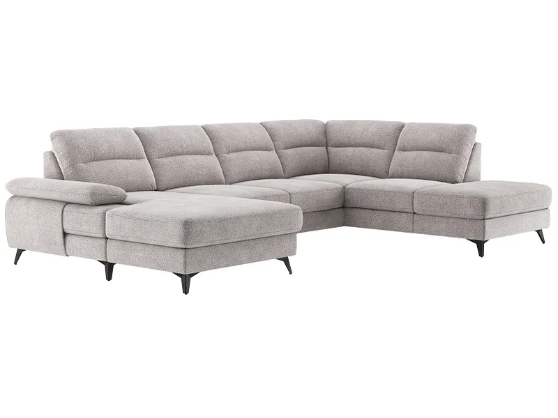 Ecksofa SWISS HOME STYLE FLAVIA Stoff grau