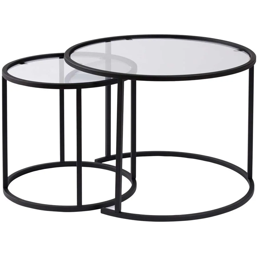 Georis Transparent/Schwarz Glas/Metall 60 cm