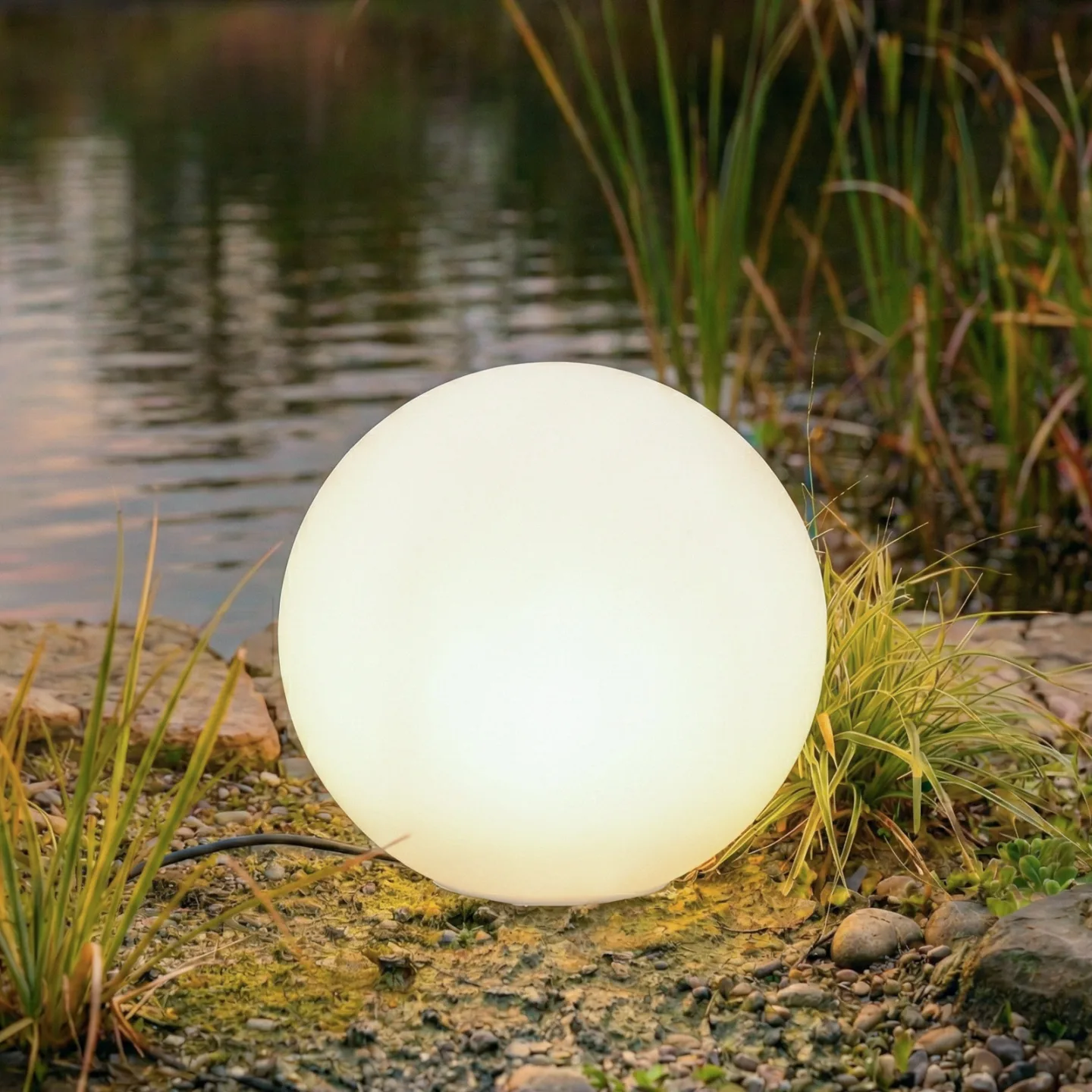 Valyra kuleformet lampe, IP54, Ø 40, jordspyd - Lindby - Terrasse - Moderne - Plast