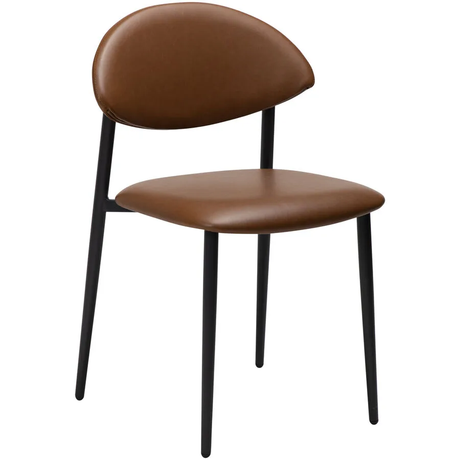 DAN-FORM Stuhl 2er-Set Tush braun/schwarz Kunstleder