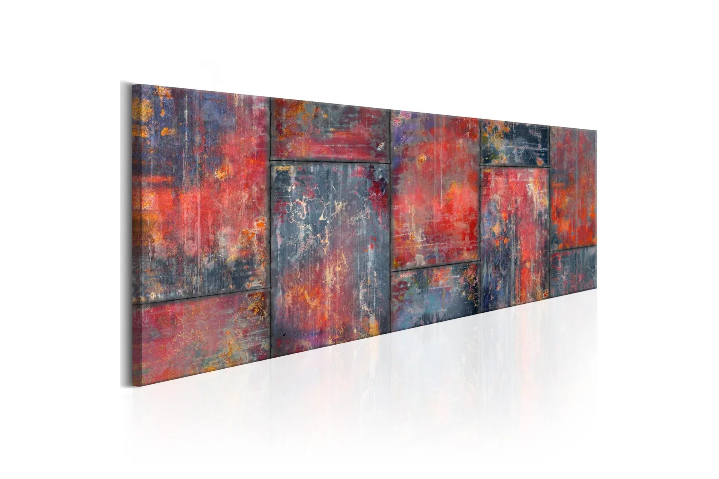 Tavla Metal Mosaic Red 120x40 cm -