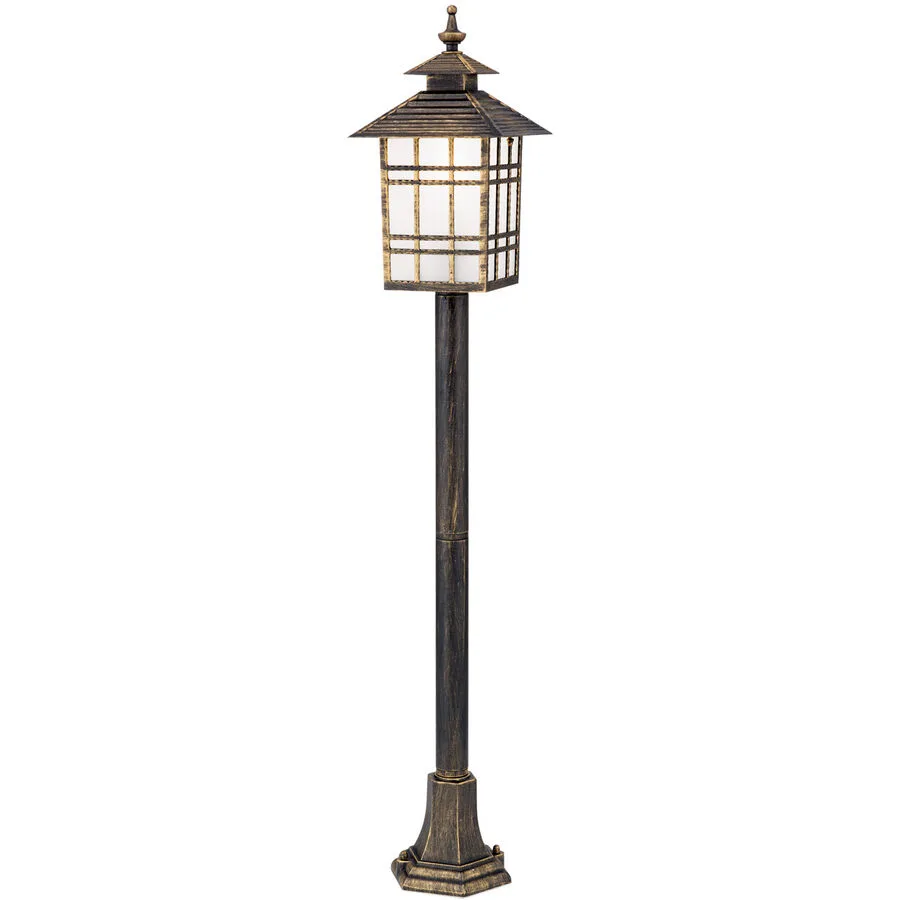 Aussenlampe Kiko 18 cm 100 cm - Farbe: Patina - Material: Siluminguss/Glas