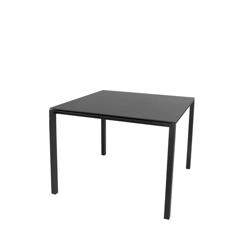 Cane-line Pure Esstisch Nero-Lava Grey 100x100 cm