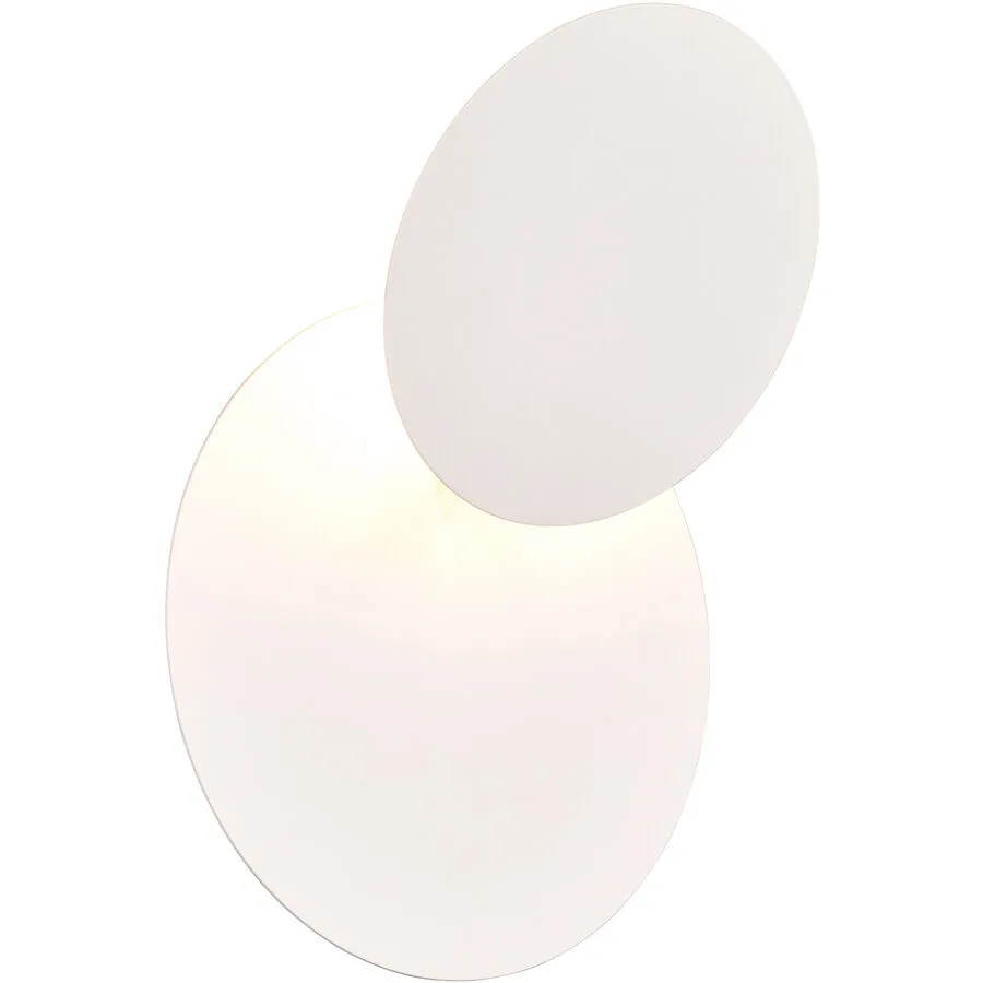 Wandlampe Amio Weiss Metall 18 cm 18 cm - Farbe: Weiss matt - LED - LED Energiesparlampen