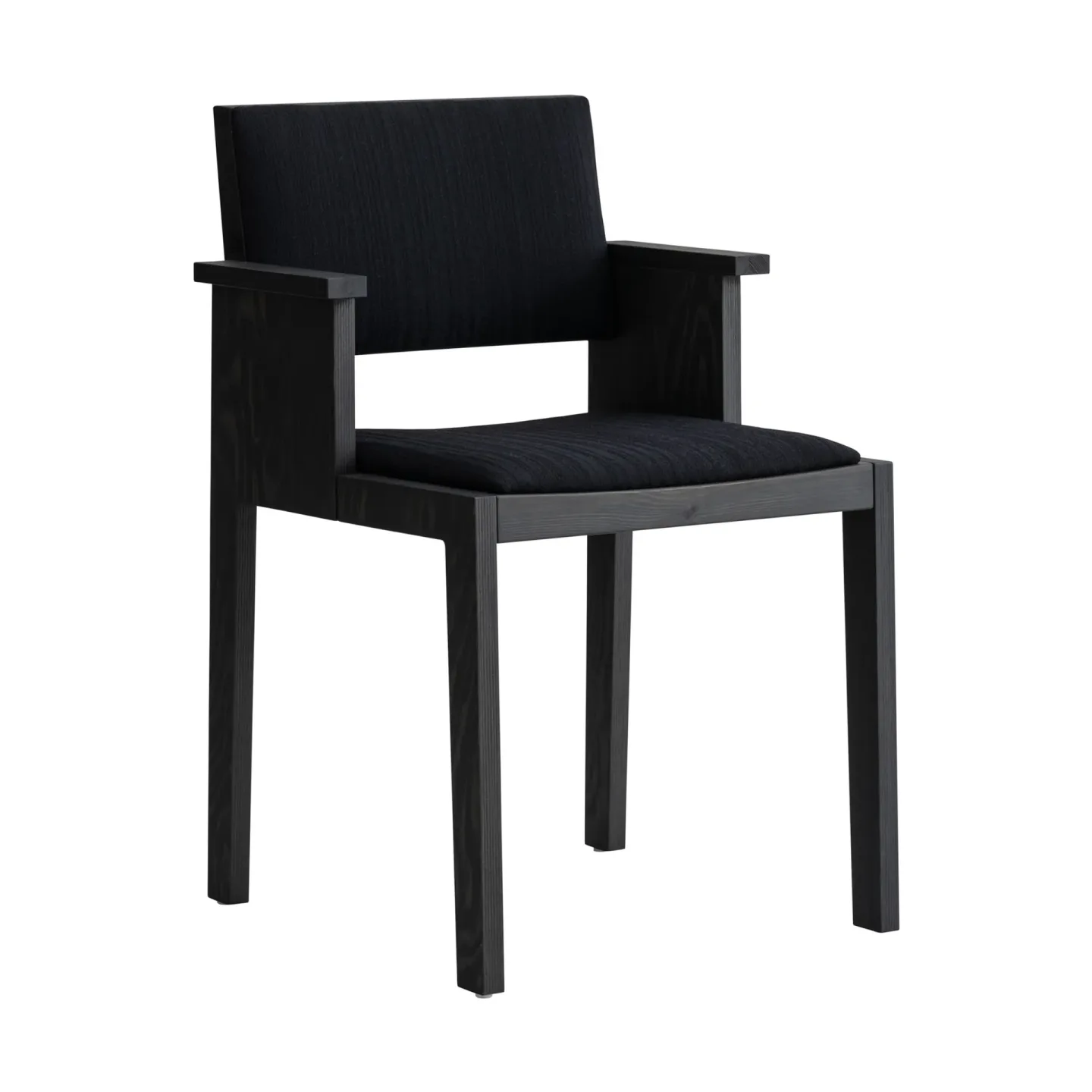 Vaarnii 016 Maasto Dining Armchair karmstol Svartbetsad furu, framsidesklädd svart