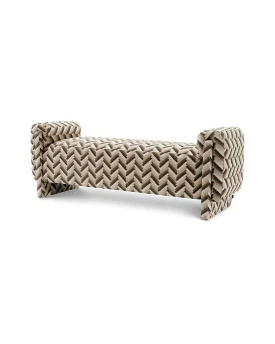 Del Vale Bench Chevron Brown