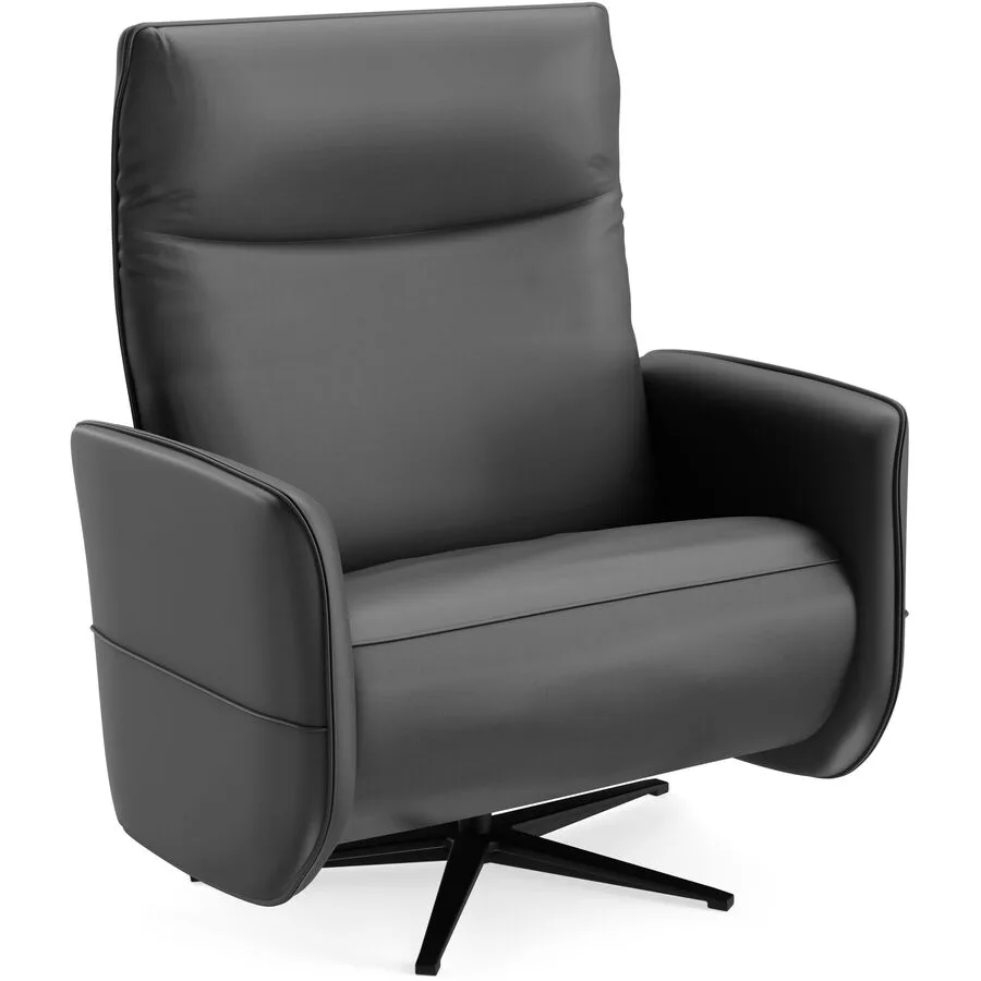 Relaxsessel Lidja basalt Leder T 170 B 104 H 112 cm - Möbel Konfigurator: Traummöbel individuell zusammenstellen