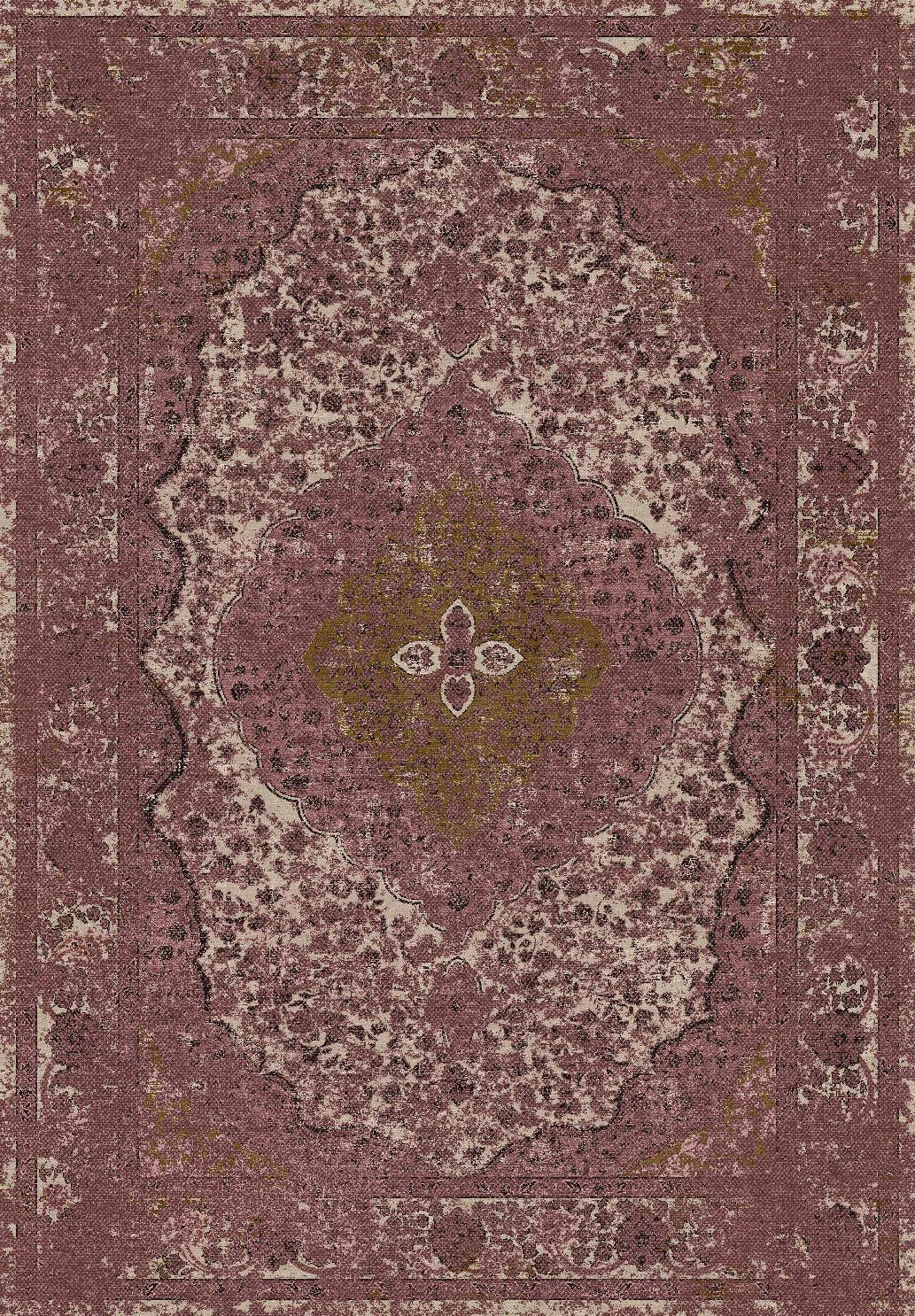 Wilton-teppe - Lainey (rød) (Størrelse: 160 x 230 cm)