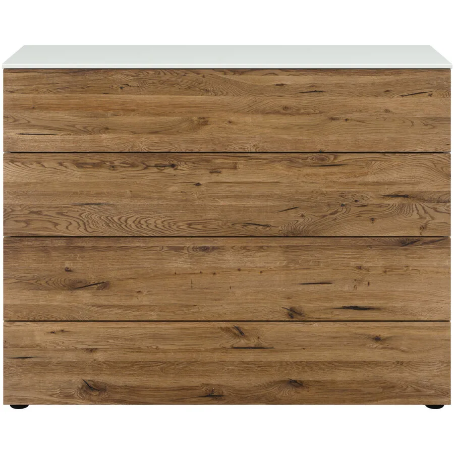 Modular Kommode Bogota Natur, Weiss Holzwerkstoff B 100 H 79 cm