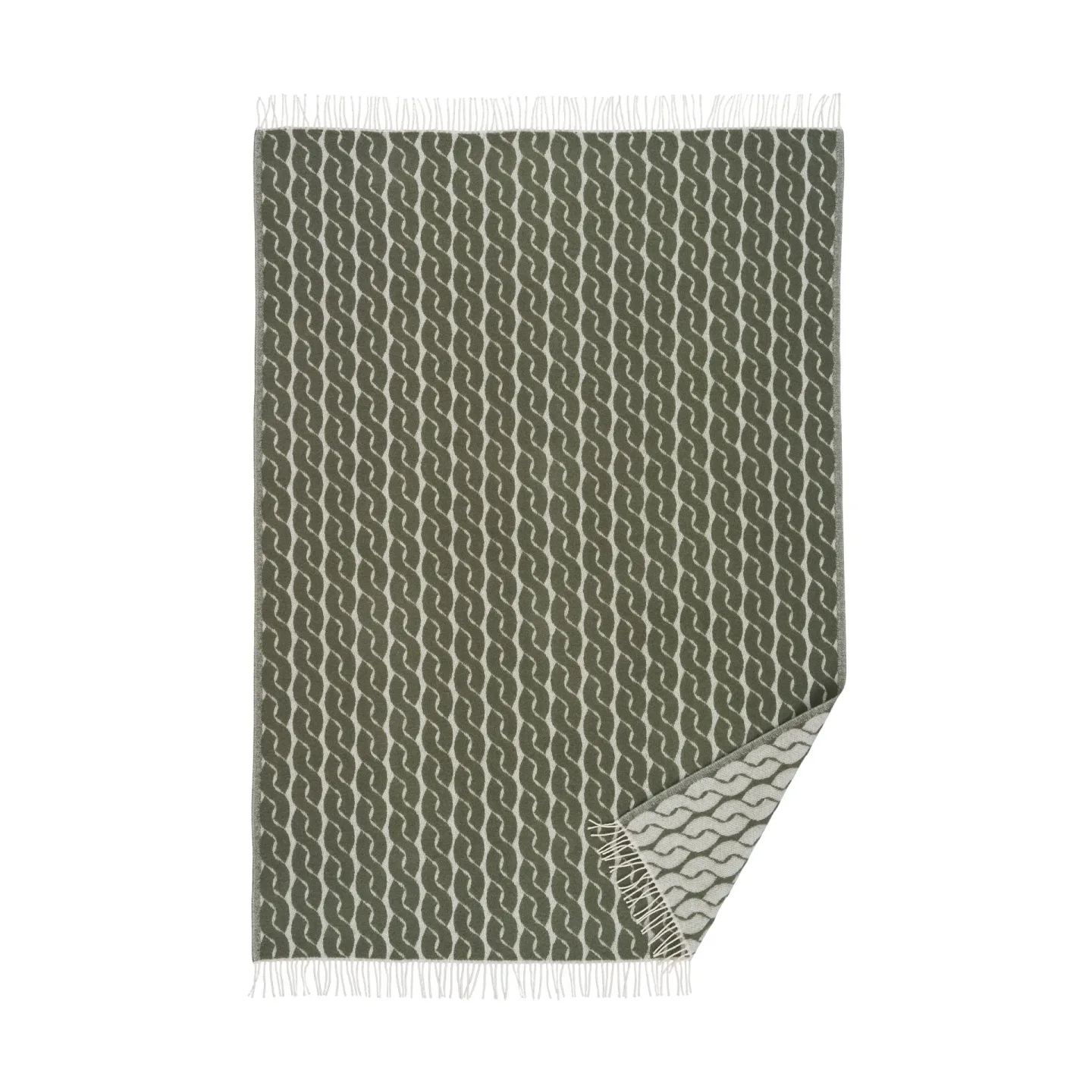 Klippan Yllefabrik Knit Wolldecke 130x200 cm Pine