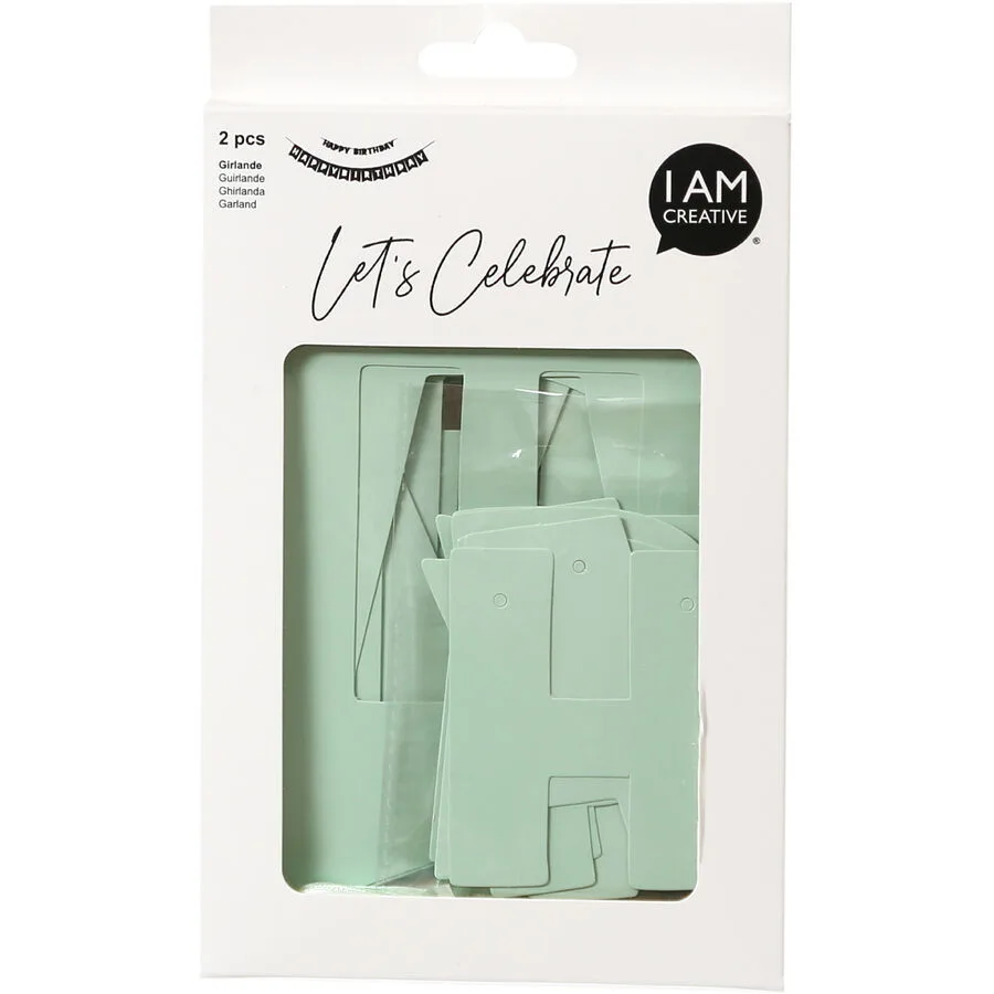 Girlande I am creative lavendel Papier B 14 cm