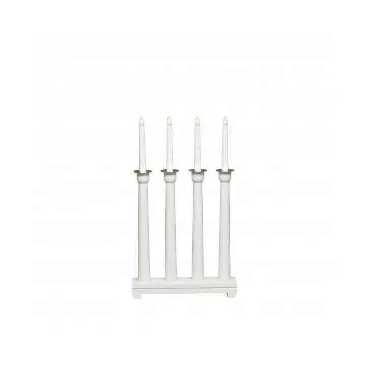 Konstsmide Elljusstake 4 ljus 50 cm Vit