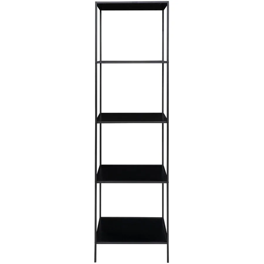 Regal Qantara schwarz Stahl, Spanplatte B 51 T 36 cm
