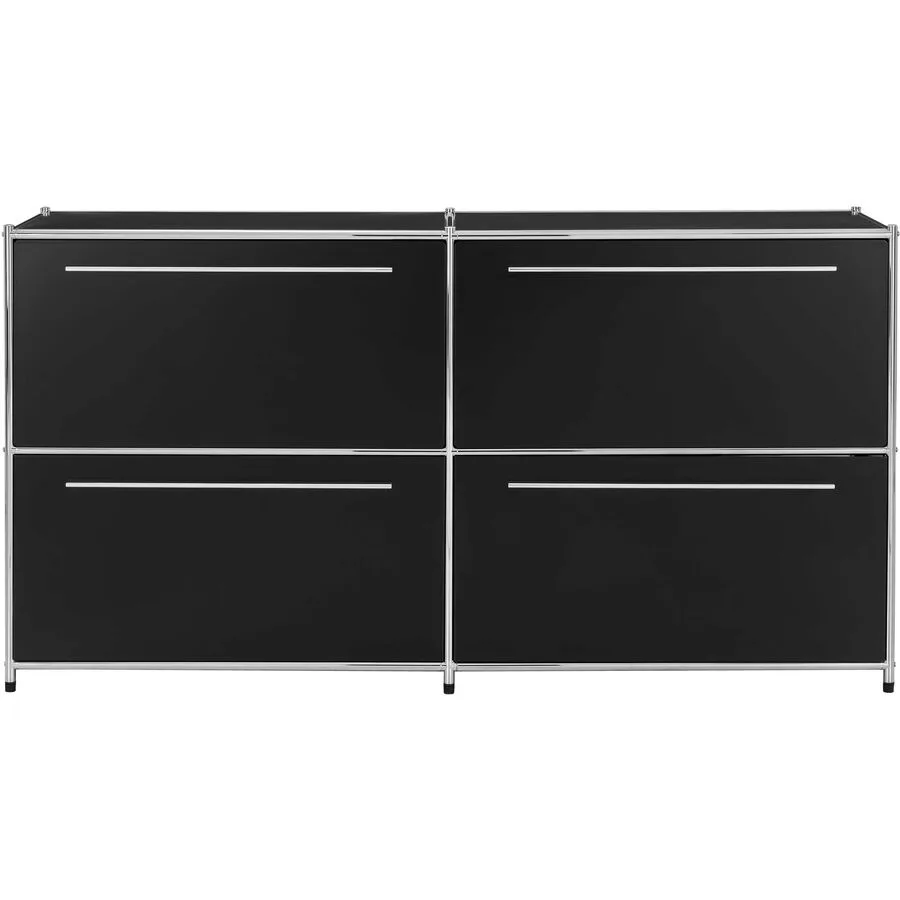 Lowboard Cubo schwarz Metall B 152 H 80 cm - Möbel Konfigurator: Traummöbel individuell zusammenstellen