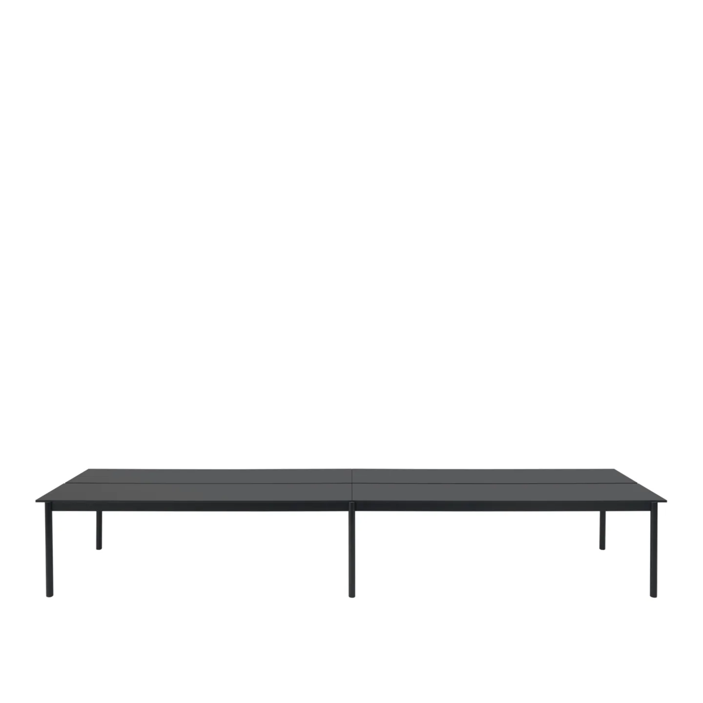 Muuto - Linear system table 110cm black nanolaminate/black abs/black - Thomas Bentzen - Trä