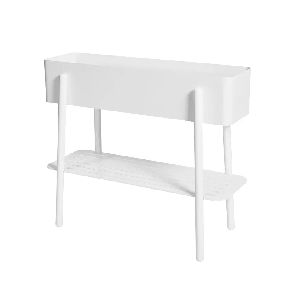 SMD Design Prunella blomsterbord vit/aluminium