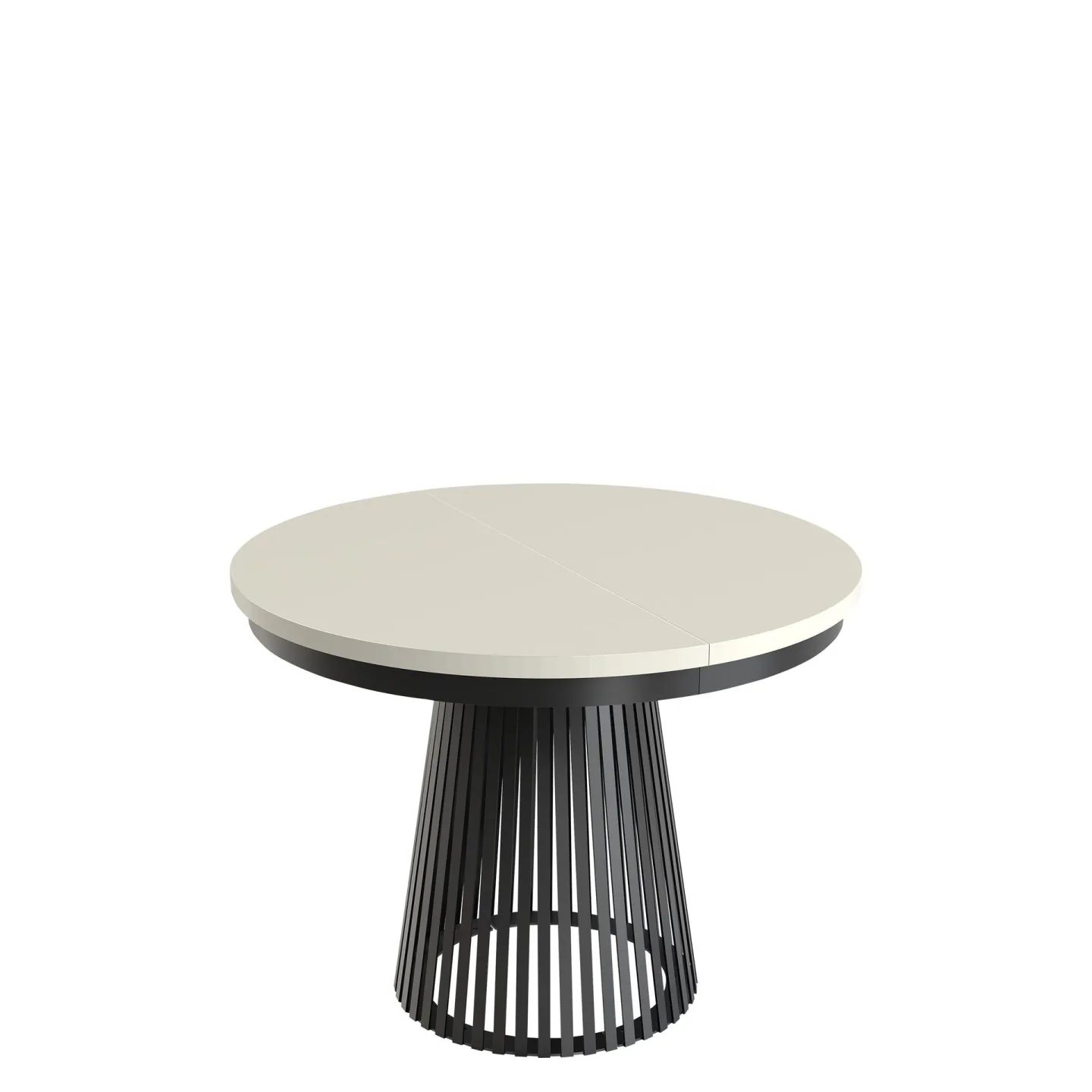 Erylan Matbord rund förlängningsbart 100-180 cm - svart, beige