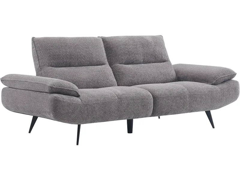 3er Sofa ROCKY Stoff dunkelgrau