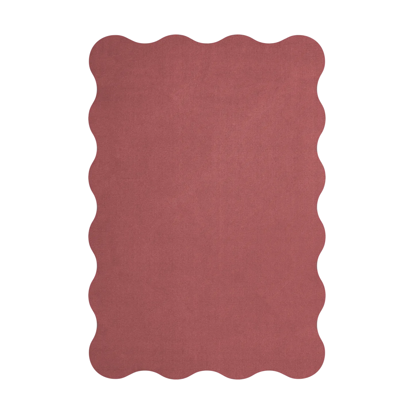 Layered Scallop Wollteppich 250x350 cm Rosewood red