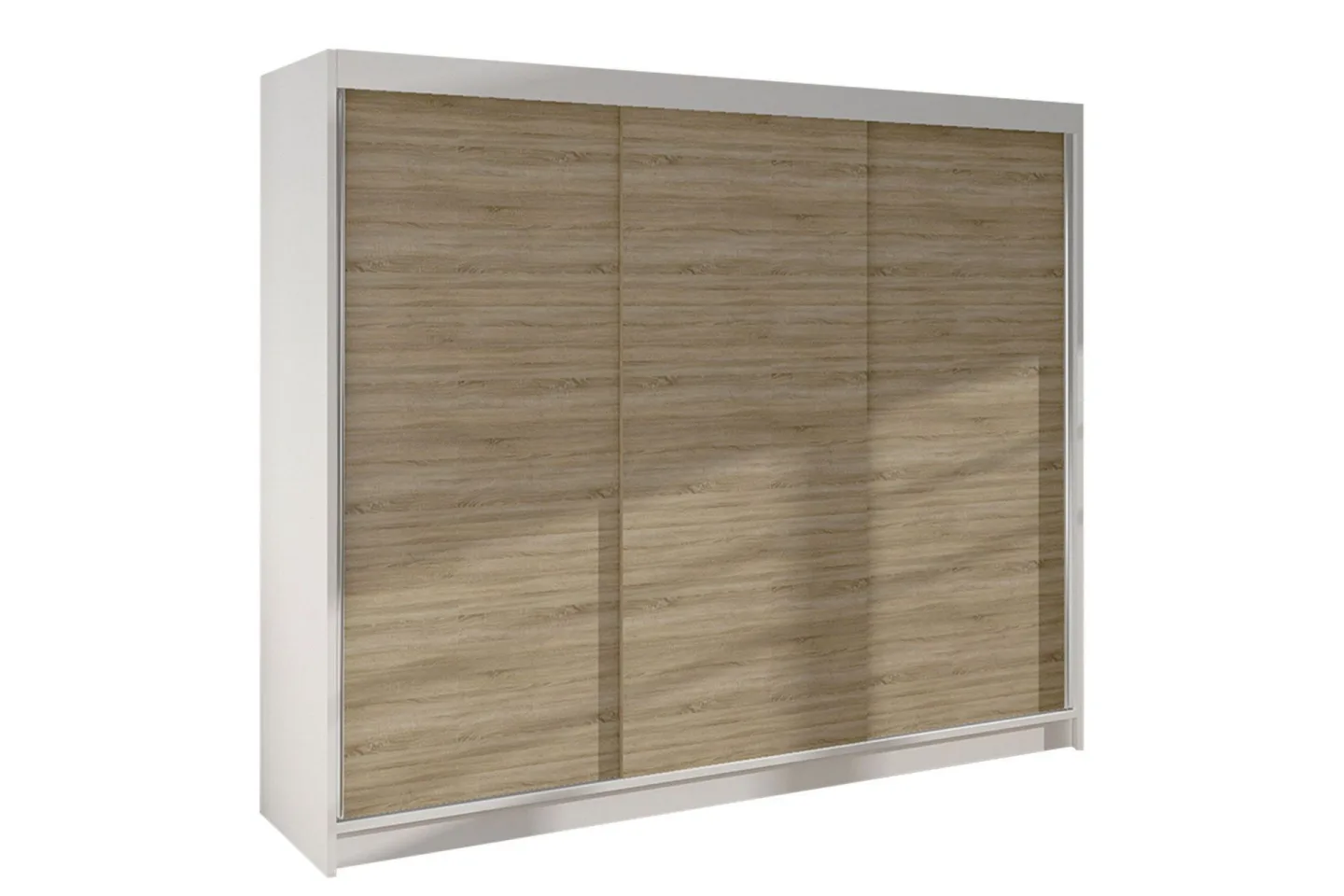 Cyria Garderob 200x215 cm - Brun/Vit