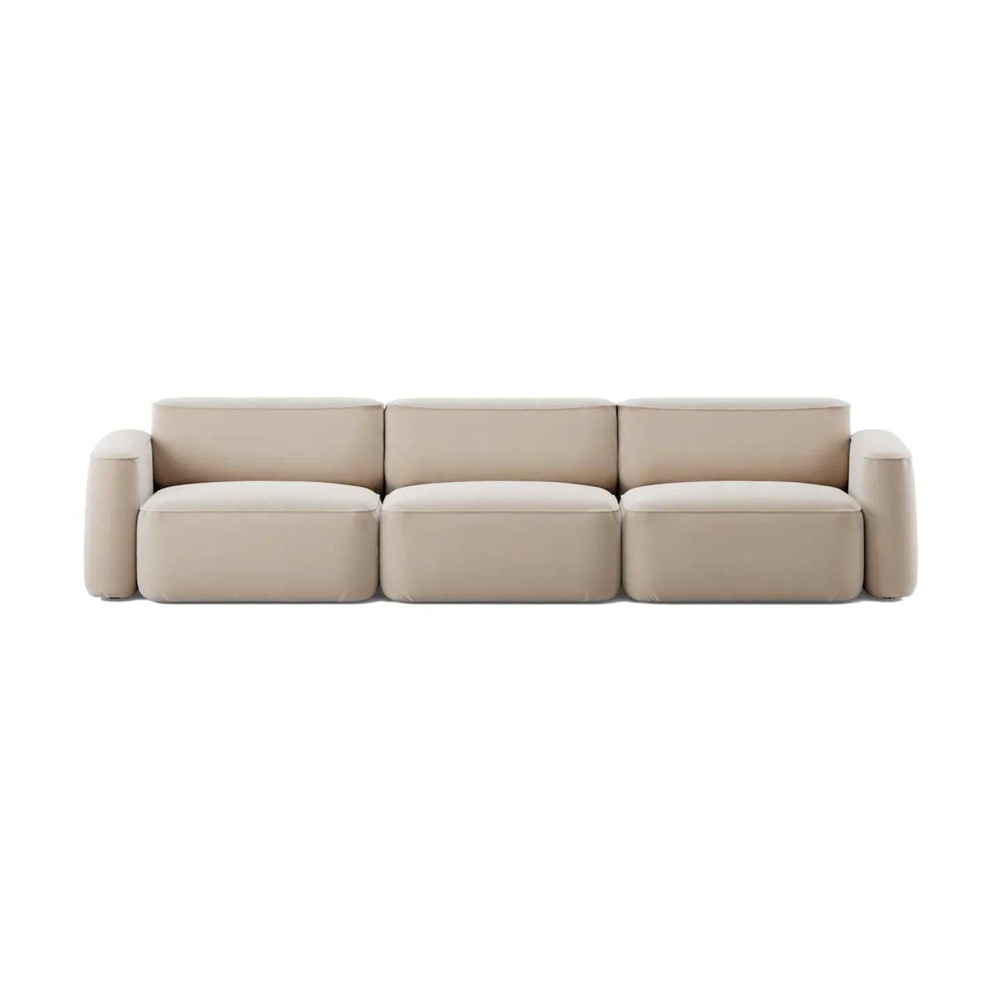 Massproductions Patch 3-Sitzer Sofa Atlantis 52 Alabaster