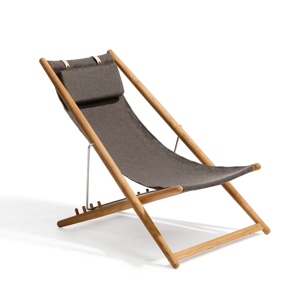 Skargaarden H55 vilstol teak Slate dark grey