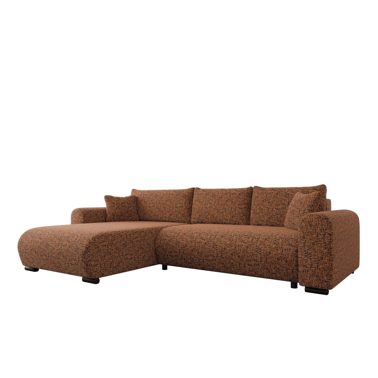 Handda 3-sits Bäddsoffa med divan - orange