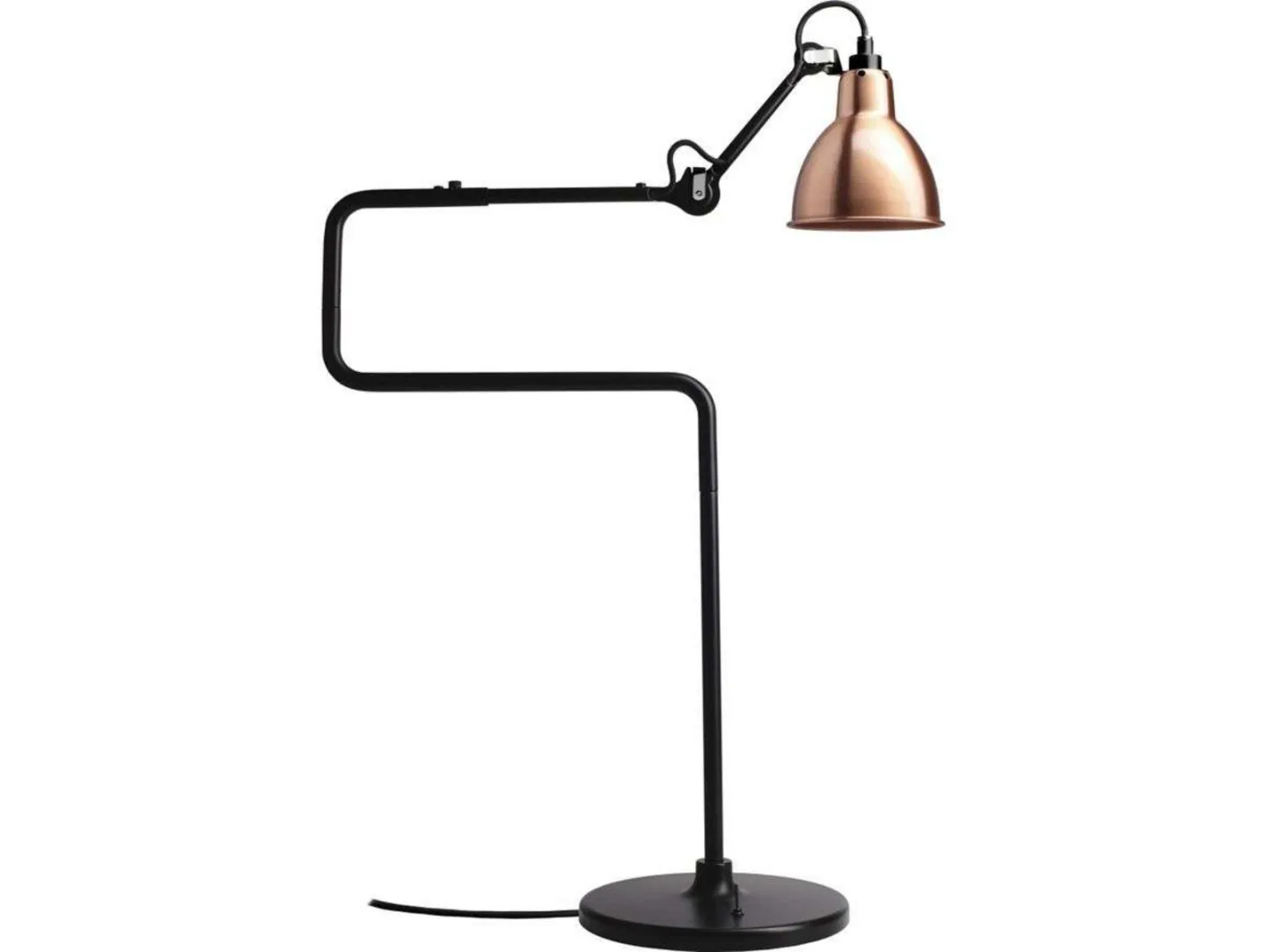 317 Tischleuchte Schwarz/Kupfer - Lampe Gras - Wohnzimmer - Metall
