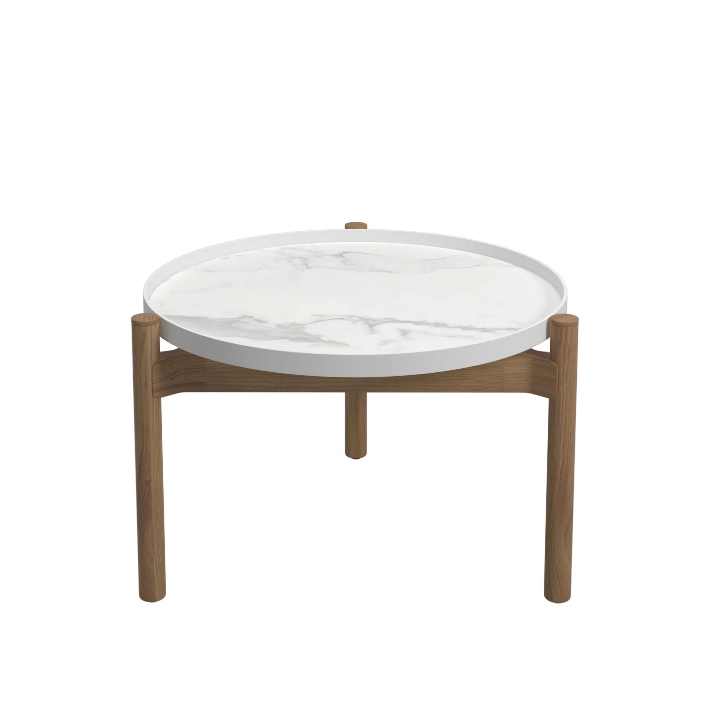 Gloster - Sepal Side Table - White/Bianco - Småbord och sidobord utomhus - Mark Gabbertas - Träfärgad,Vit - Metall/Trä