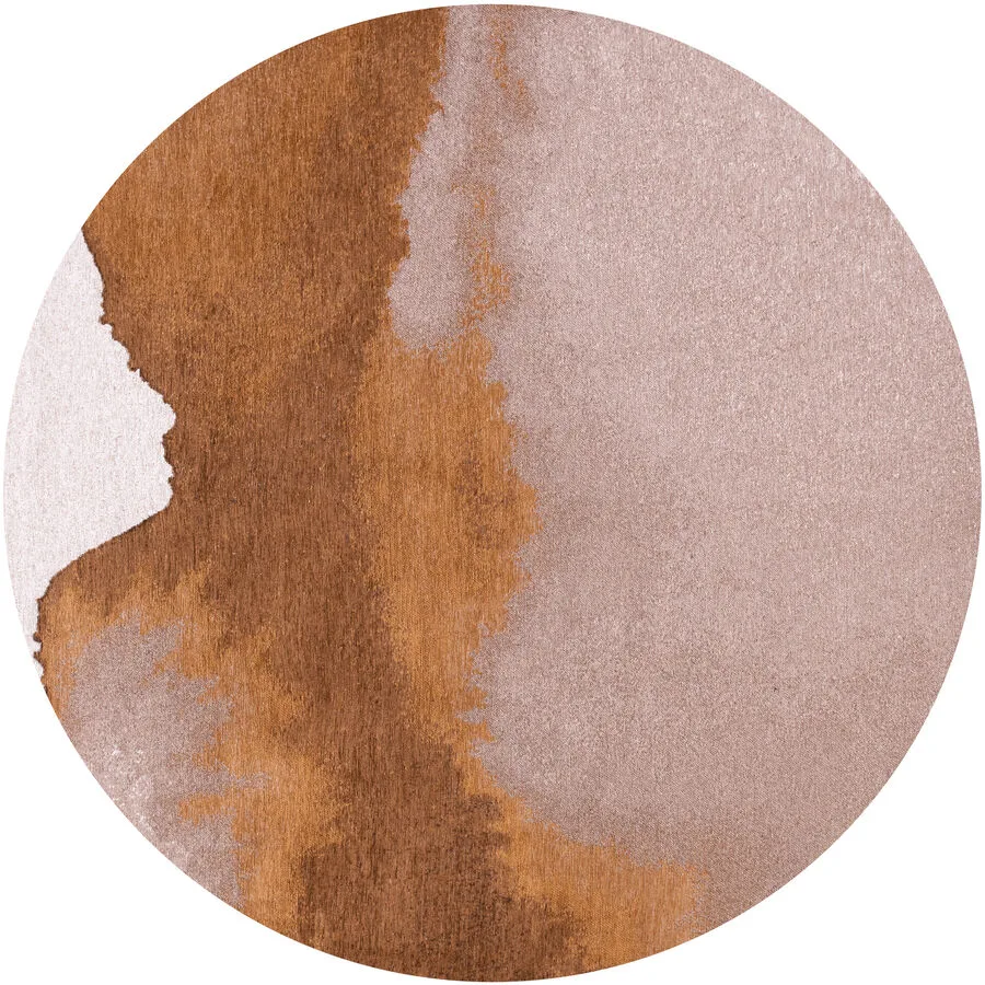 Teppich Lagoon Beige, Braun, Weiss Anderes Muster Polyester 140 x 140 cm