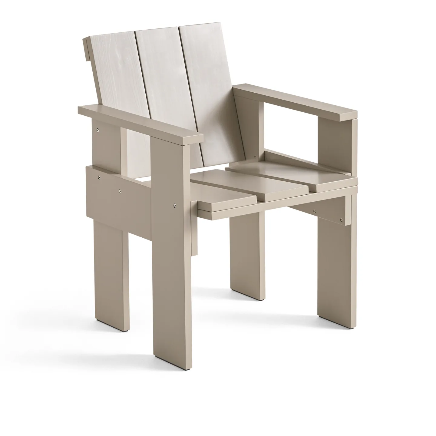 HAY - Crate Dining Chair / London Fog - Matstolar utomhus - Gerrit Rietveld - Grå - Trä