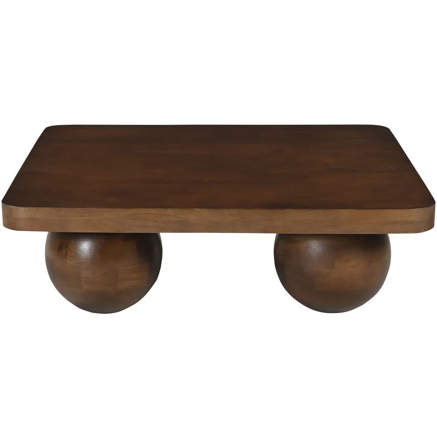 Salontisch Rondo Braun Holz 90 cm - Material: Mangoholz massiv