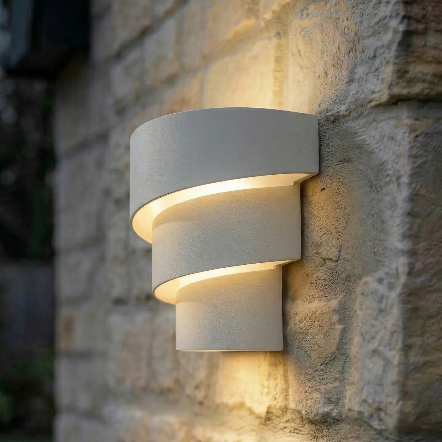 Valir utendørs LED-vegglampe, IP54, hvit, 18 cm - Lindby - Terrasse - Design - Aluminium