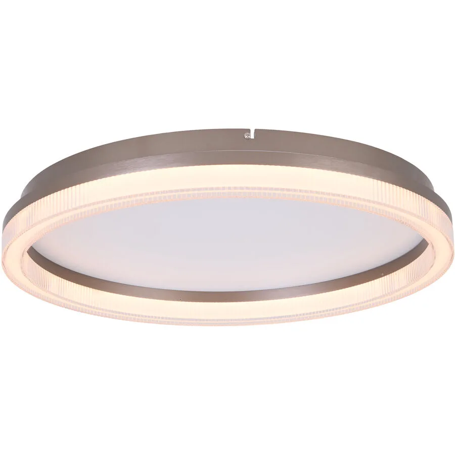 Deckenlampe Gallia Aluminium/Acryl grau gebürstet Ø60cm - LED- LED Energiesparlampe