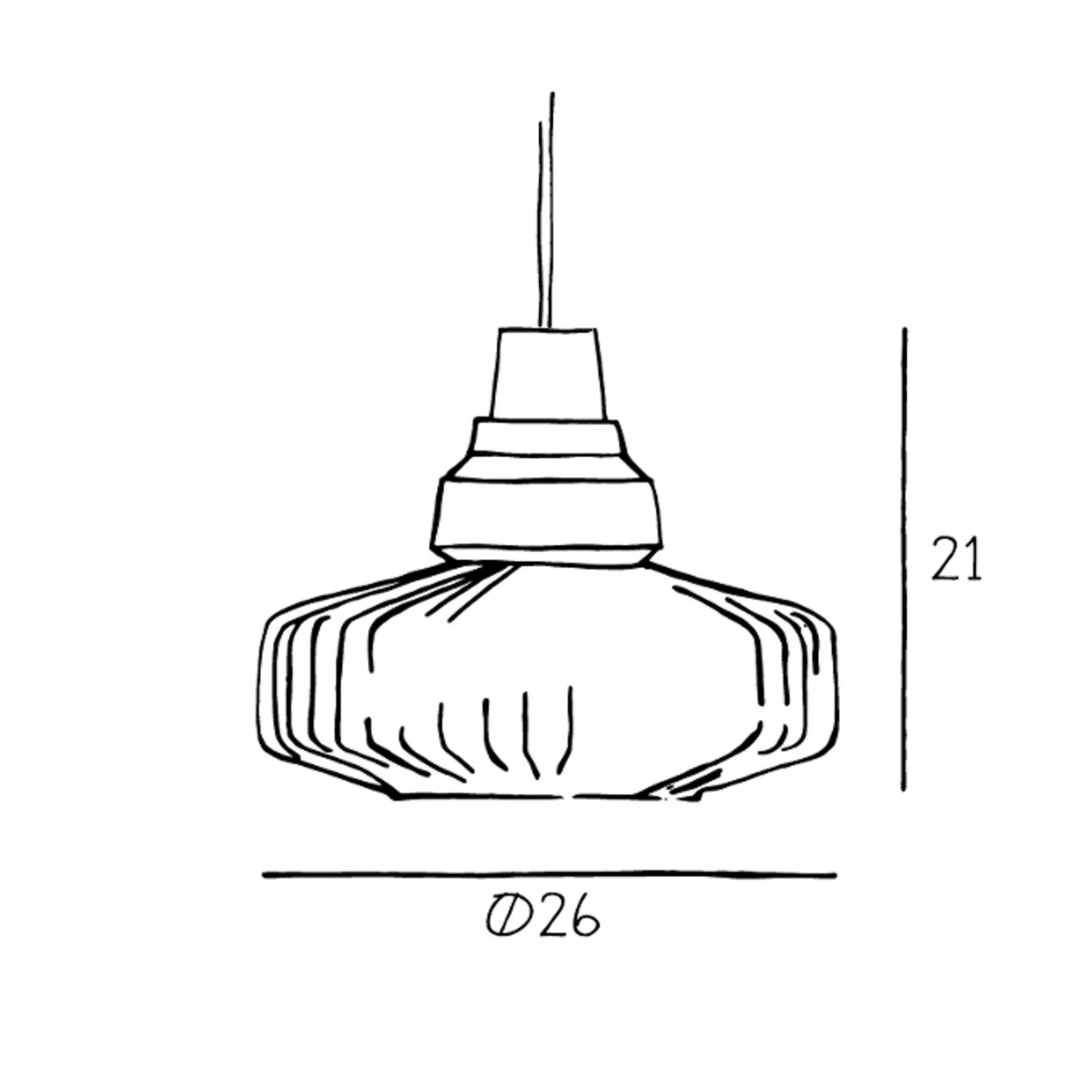 New Wave Optic pendellampa Clear – DESIGN BY US - Vardagsrum - Aluminium - Med en ljuskälla