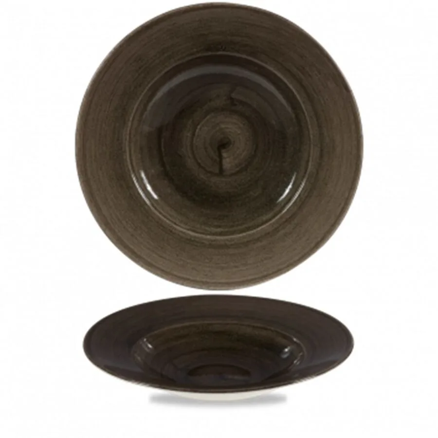 Churchill Teller tief Stonecast Schwarz Porzellan 28 cm