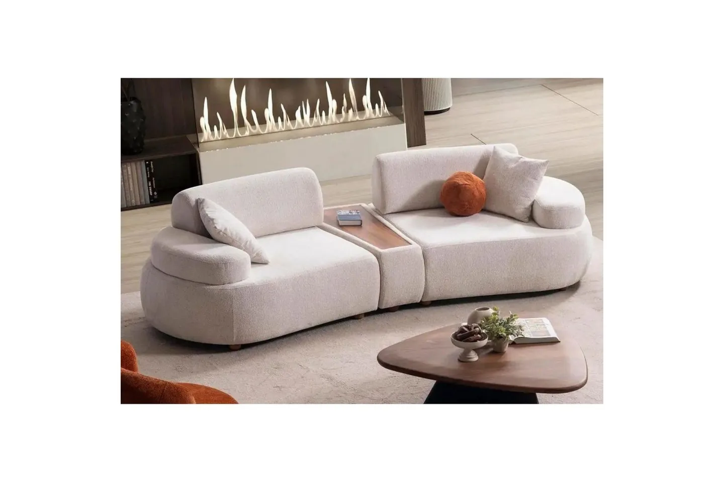 Rio Soffa 2-sits - Krämvit