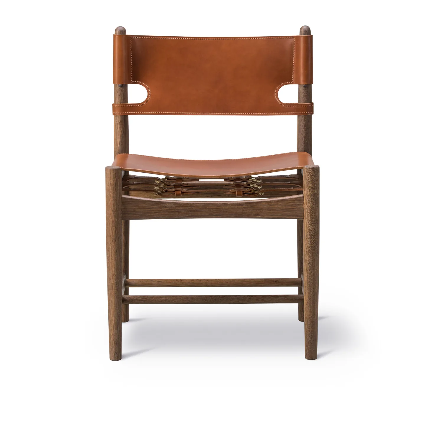 Fredericia Furniture - The Spanish Dining Chair Rökt ek / Cognac läder - Matstolar - Børge Mogensen - Brun - Läder/Trä