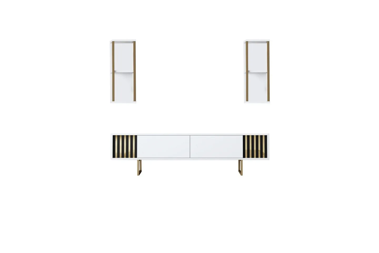 Masatomo Tv-bänk 180 cm - Vit/Svart