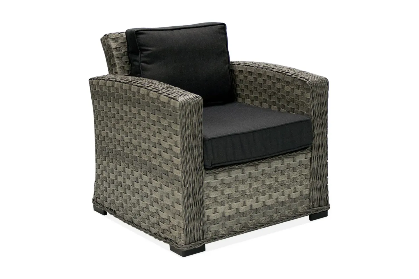 Utefåtölj Geneva Med Kuddar 78x75x78 cm Grå -