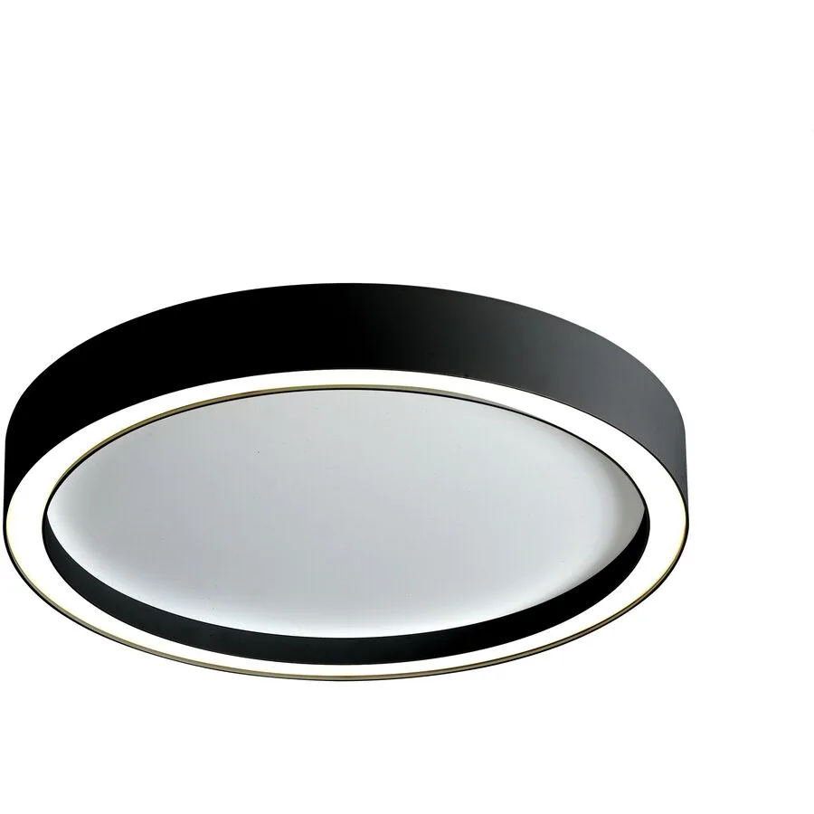 Bopp Deckenlampe Aura Schwarz/Weiss Aluminium 55 cm 55 cm - LED - Lichtfarbe: Extra warmweiss - LED Energiesparlampen